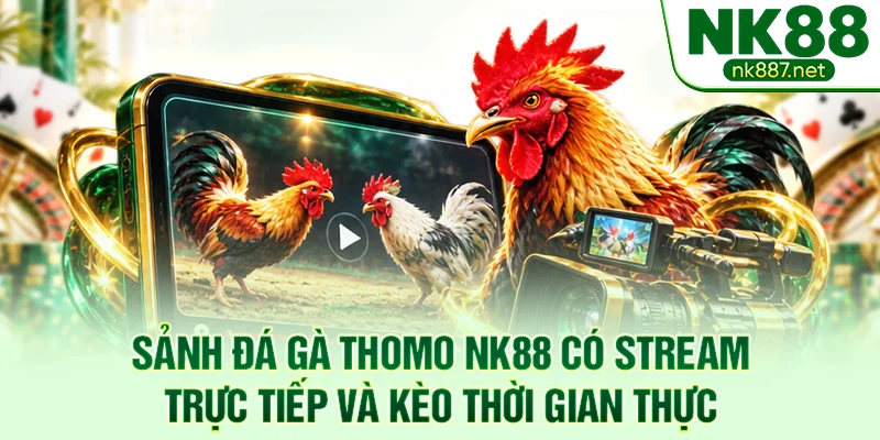Sảnh đá gà Thomo NK88 có stream trực tiếp và kèo thời gian thực
